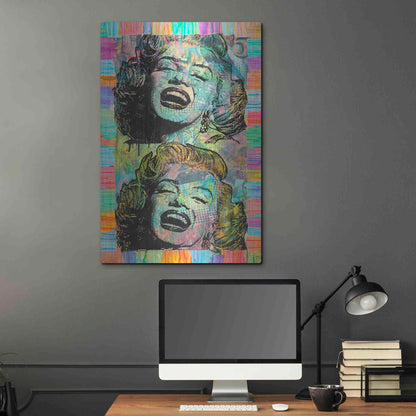 Luxe Metal Art 'Two Marilyns' by Dean Russo, Metal Wall Art,24x36