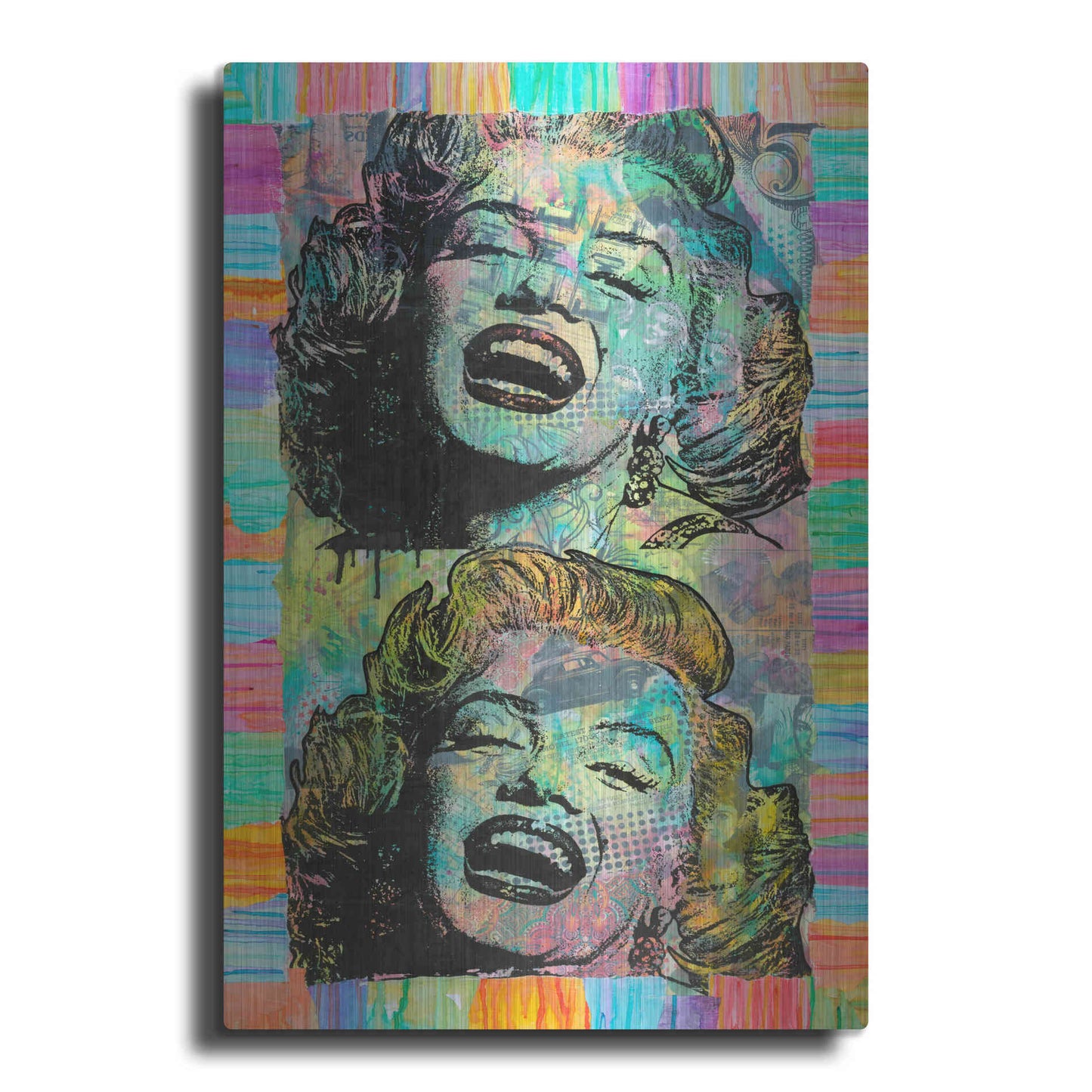 Luxe Metal Art 'Two Marilyns' by Dean Russo, Metal Wall Art