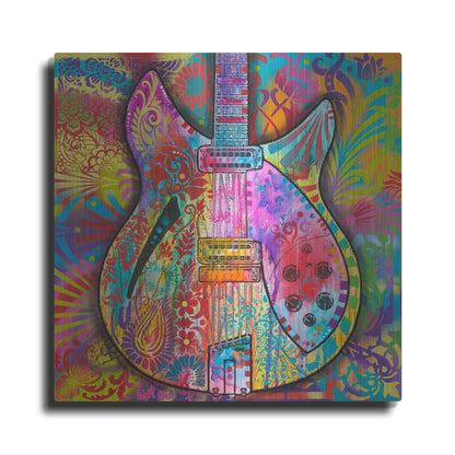 Luxe Metal Art 'Vintage 12 String' by Dean Russo, Metal Wall Art