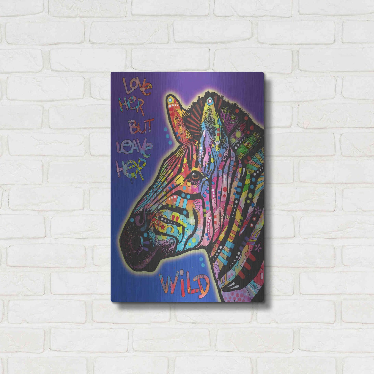 Luxe Metal Art 'Leave Her Wild' by Dean Russo, Metal Wall Art,16x24