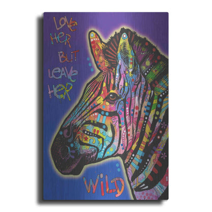 Luxe Metal Art 'Leave Her Wild' by Dean Russo, Metal Wall Art