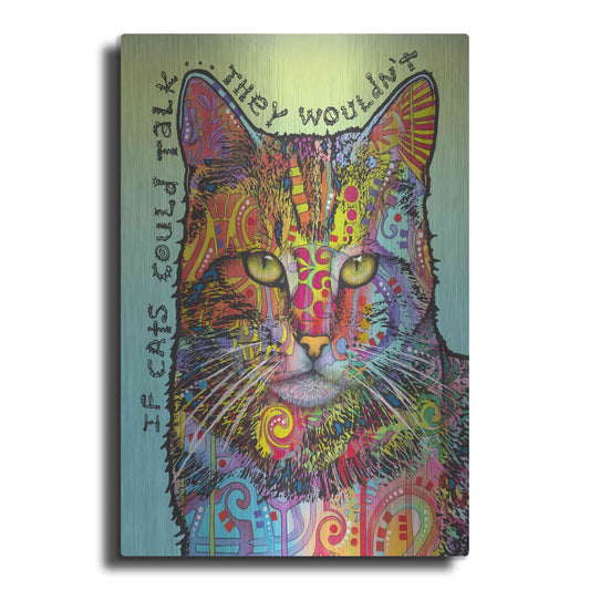 Luxe Metal Art 'If Cats Could Talk' by Dean Russo, Metal Wall Art