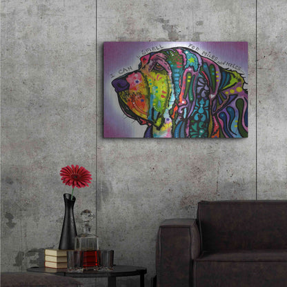 Luxe Metal Art 'I Can Smell (Bloodhound)' by Dean Russo, Metal Wall Art,36x24