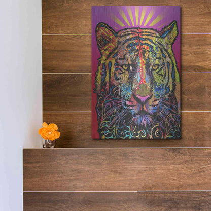 Luxe Metal Art 'Regal (Tiger)' by Dean Russo, Metal Wall Art,12x16