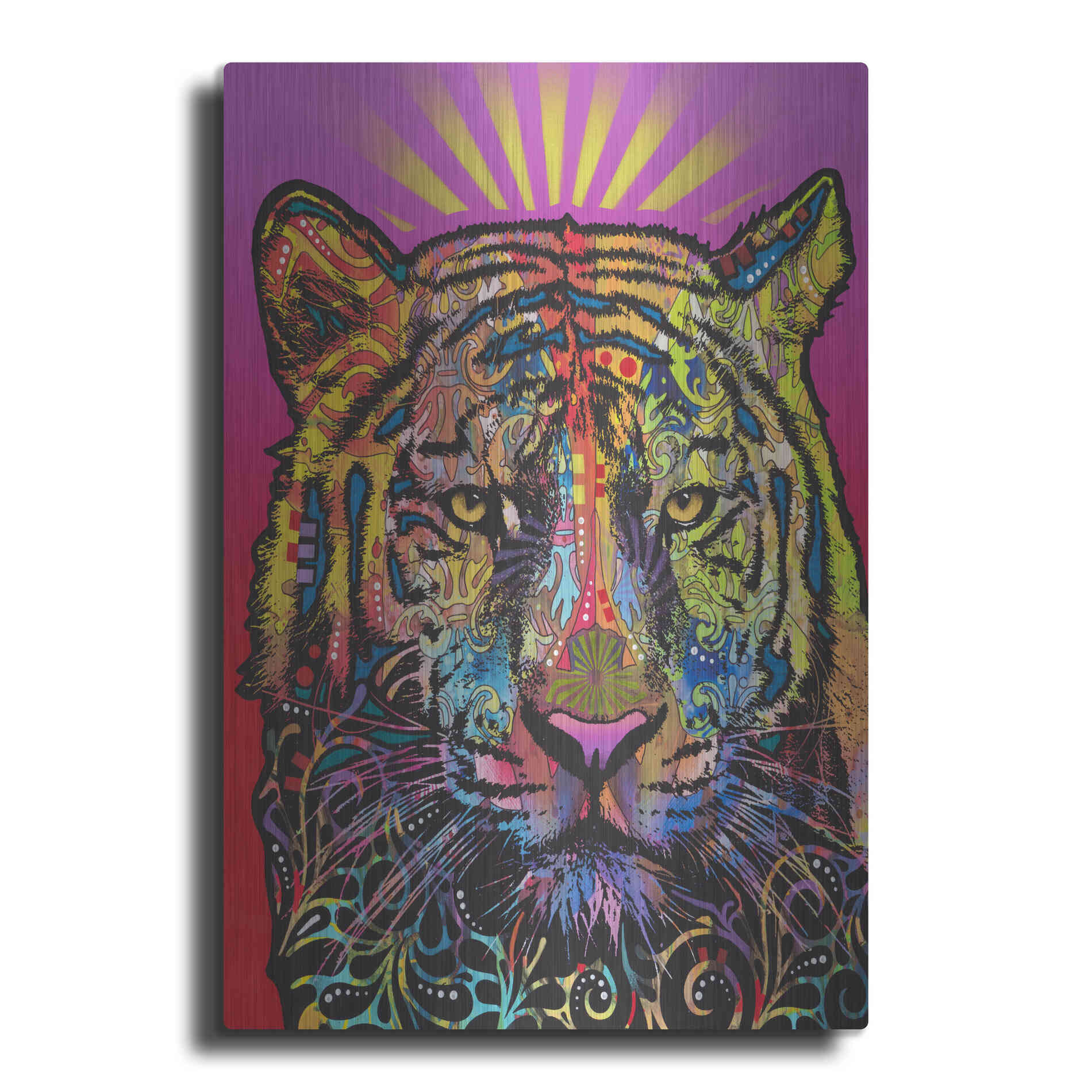 Luxe Metal Art 'Regal (Tiger)' by Dean Russo, Metal Wall Art