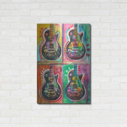 Luxe Metal Art 'Les Paul 4UP' by Dean Russo, Metal Wall Art,24x36