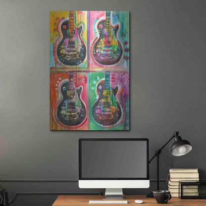 Luxe Metal Art 'Les Paul 4UP' by Dean Russo, Metal Wall Art,24x36