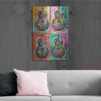 Luxe Metal Art 'Les Paul 4UP' by Dean Russo, Metal Wall Art,24x36