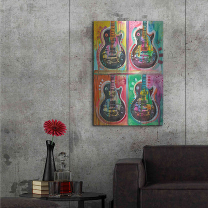 Luxe Metal Art 'Les Paul 4UP' by Dean Russo, Metal Wall Art,24x36