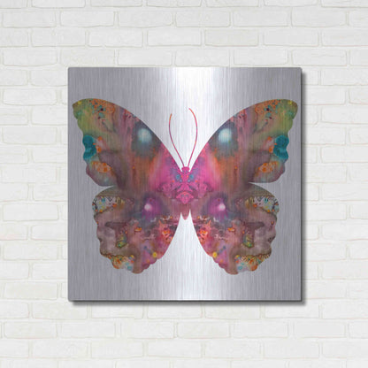 Luxe Metal Art 'Abstract I Butterfly' by Dean Russo, Metal Wall Art,36x36