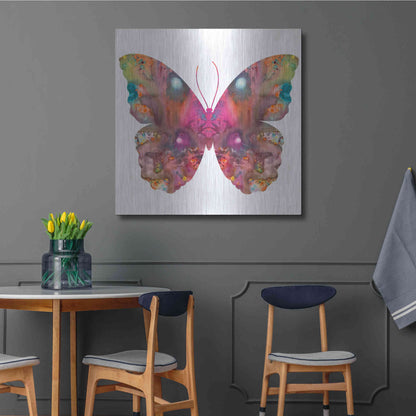 Luxe Metal Art 'Abstract I Butterfly' by Dean Russo, Metal Wall Art,36x36