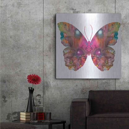 Luxe Metal Art 'Abstract I Butterfly' by Dean Russo, Metal Wall Art,36x36