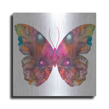 Luxe Metal Art 'Abstract I Butterfly' by Dean Russo, Metal Wall Art