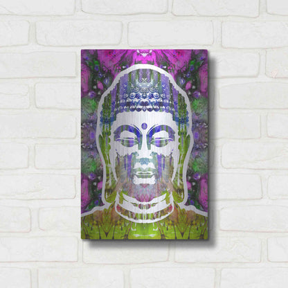 Luxe Metal Art 'Buddha' by Dean Russo, Metal Wall Art,12x16