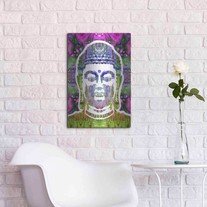 Luxe Metal Art 'Buddha' by Dean Russo, Metal Wall Art,16x24