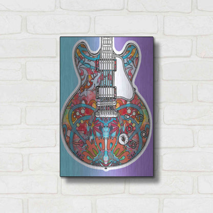 Luxe Metal Art 'Gibson ES-355' by Dean Russo, Metal Wall Art,12x16