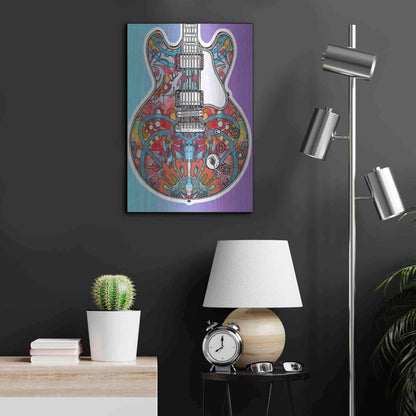 Luxe Metal Art 'Gibson ES-355' by Dean Russo, Metal Wall Art,16x24