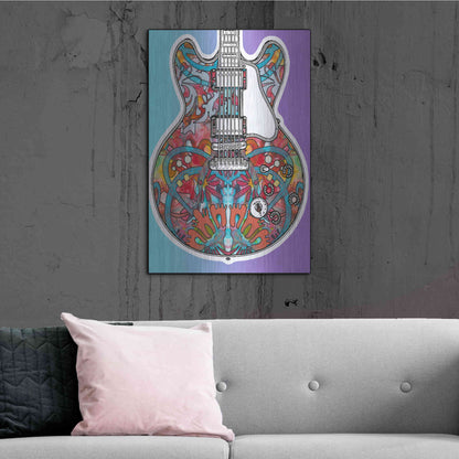 Luxe Metal Art 'Gibson ES-355' by Dean Russo, Metal Wall Art,24x36