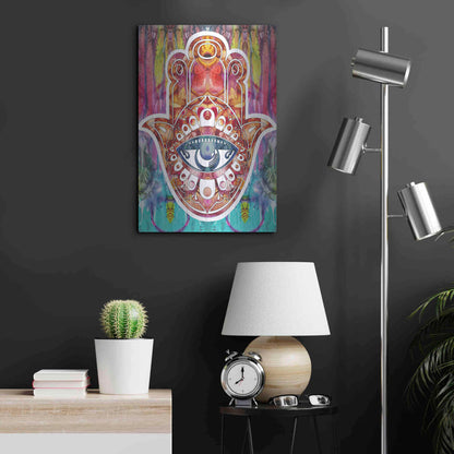 Luxe Metal Art 'Hamsa' by Dean Russo, Metal Wall Art,16x24