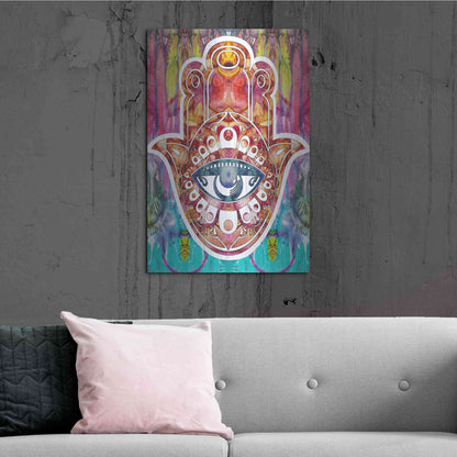 Luxe Metal Art 'Hamsa' by Dean Russo, Metal Wall Art,24x36