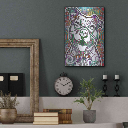 Luxe Metal Art 'Happy Pit' by Dean Russo, Metal Wall Art,12x16