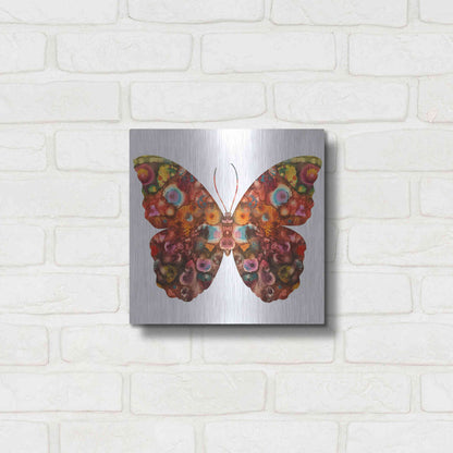 Luxe Metal Art 'Kamasi Butterfly' by Dean Russo, Metal Wall Art,12x12