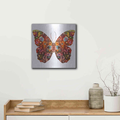 Luxe Metal Art 'Kamasi Butterfly' by Dean Russo, Metal Wall Art,12x12