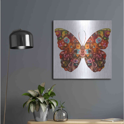 Luxe Metal Art 'Kamasi Butterfly' by Dean Russo, Metal Wall Art,24x24