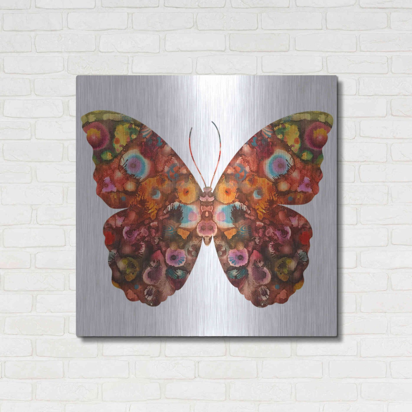 Luxe Metal Art 'Kamasi Butterfly' by Dean Russo, Metal Wall Art,36x36