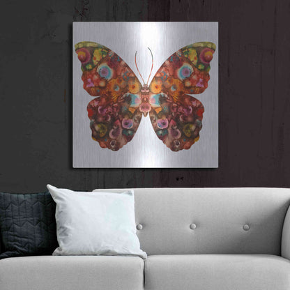 Luxe Metal Art 'Kamasi Butterfly' by Dean Russo, Metal Wall Art,36x36