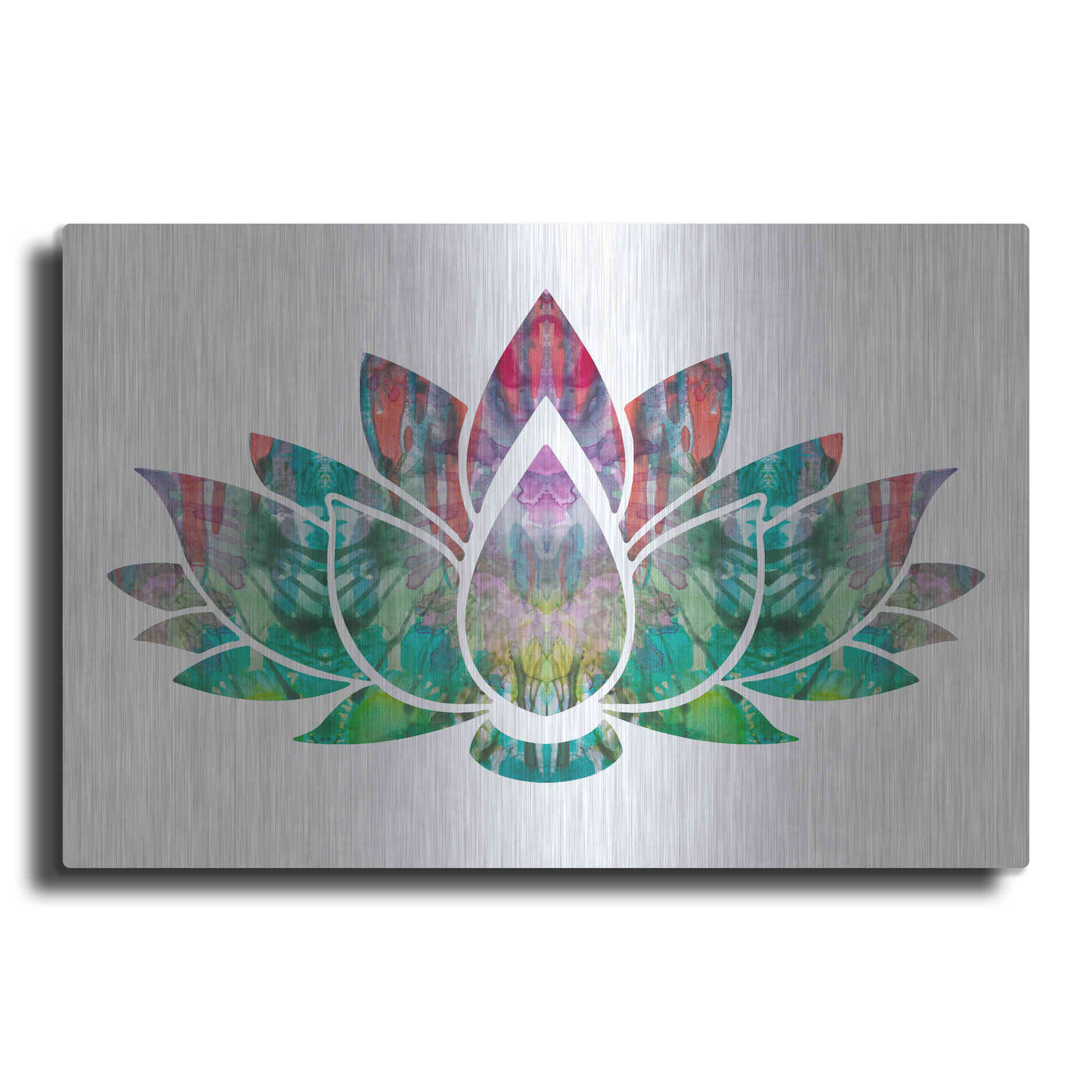 Luxe Metal Art 'Lotus' by Dean Russo, Metal Wall Art