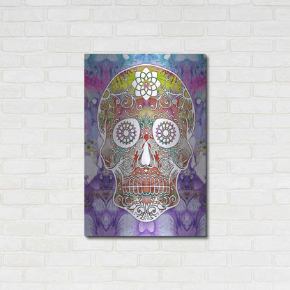 Luxe Metal Art 'Sugar Skull' by Dean Russo, Metal Wall Art,24x36