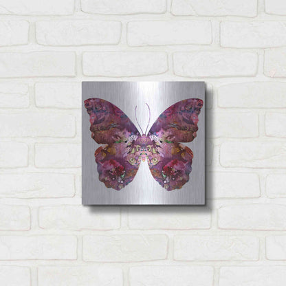 Luxe Metal Art 'Cinematic Butterfly' by Dean Russo, Metal Wall Art,12x12