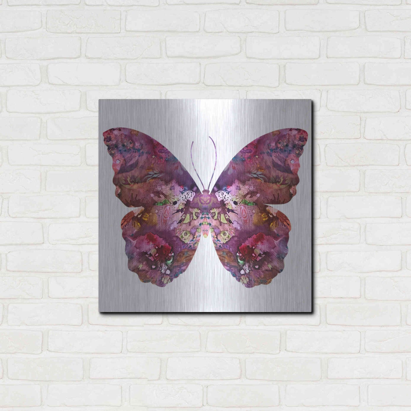 Luxe Metal Art 'Cinematic Butterfly' by Dean Russo, Metal Wall Art,24x24