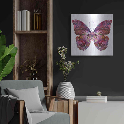 Luxe Metal Art 'Cinematic Butterfly' by Dean Russo, Metal Wall Art,24x24