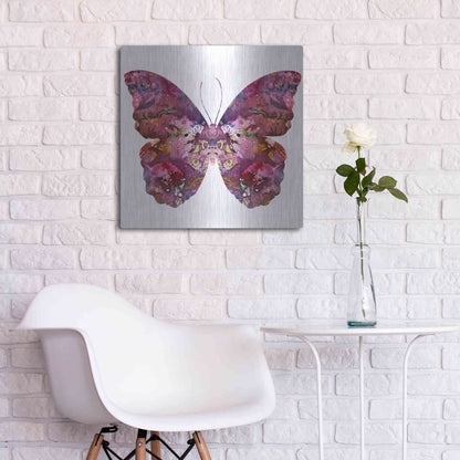 Luxe Metal Art 'Cinematic Butterfly' by Dean Russo, Metal Wall Art,24x24