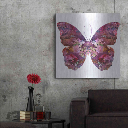 Luxe Metal Art 'Cinematic Butterfly' by Dean Russo, Metal Wall Art,36x36