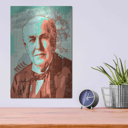 Luxe Metal Art 'Edison' by Dean Russo, Metal Wall Art,12x16