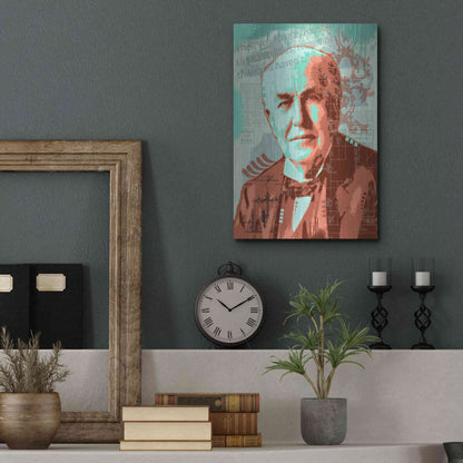 Luxe Metal Art 'Edison' by Dean Russo, Metal Wall Art,12x16