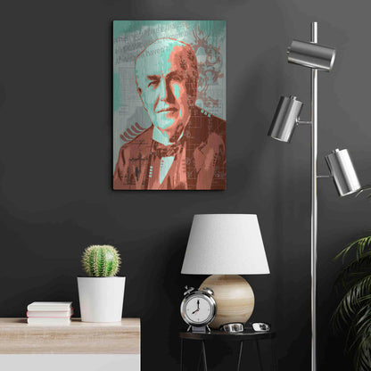 Luxe Metal Art 'Edison' by Dean Russo, Metal Wall Art,16x24