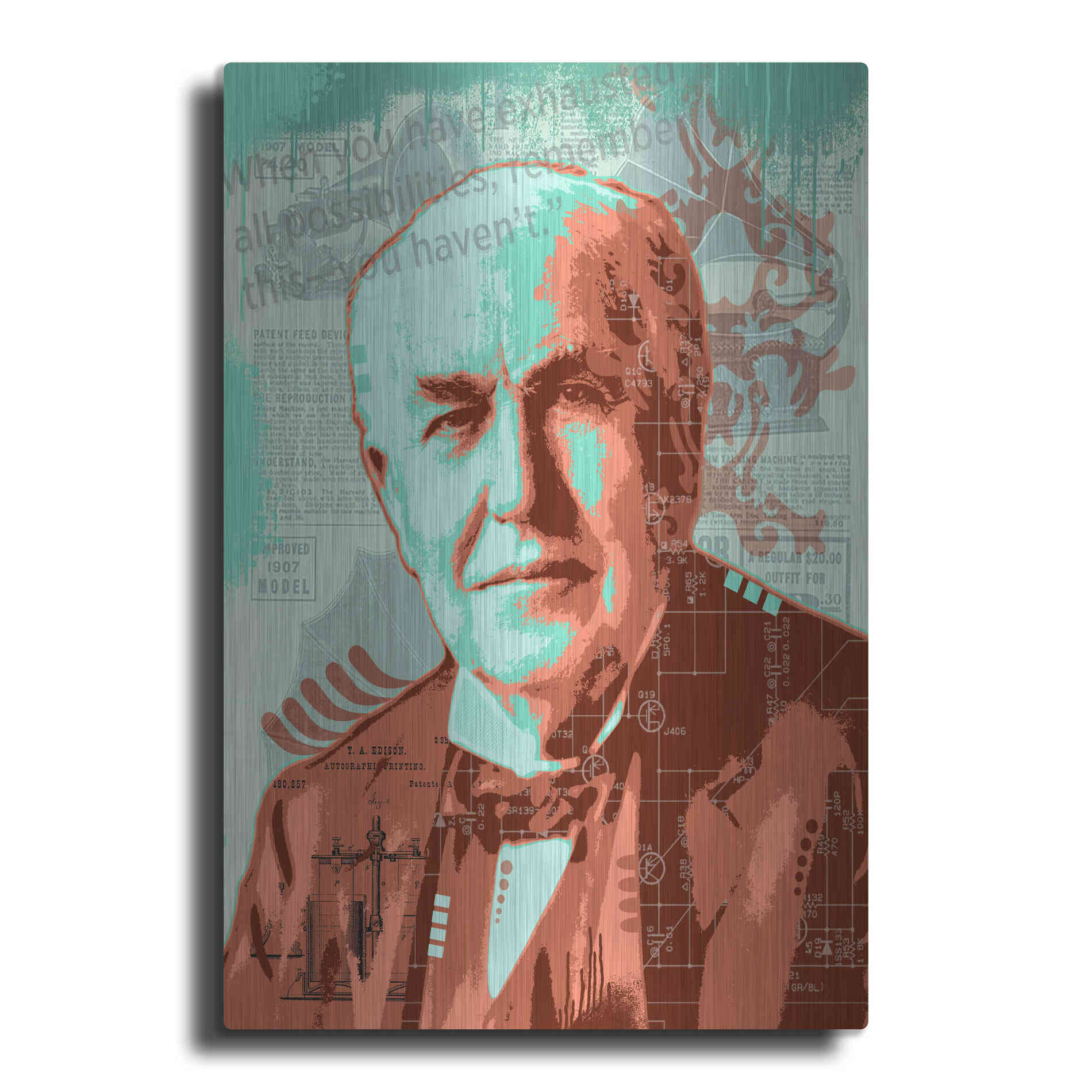 Luxe Metal Art 'Edison' by Dean Russo, Metal Wall Art