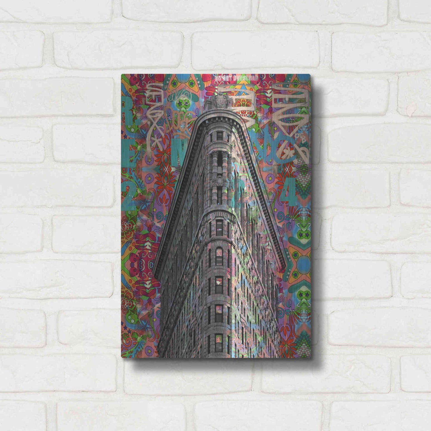 Luxe Metal Art 'Flatiron' by Dean Russo, Metal Wall Art,12x16