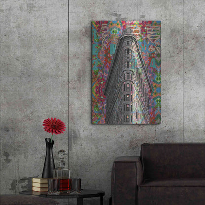 Luxe Metal Art 'Flatiron' by Dean Russo, Metal Wall Art,24x36