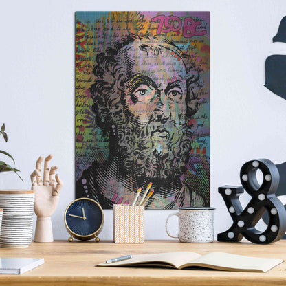 Luxe Metal Art 'Homer' by Dean Russo, Metal Wall Art,12x16