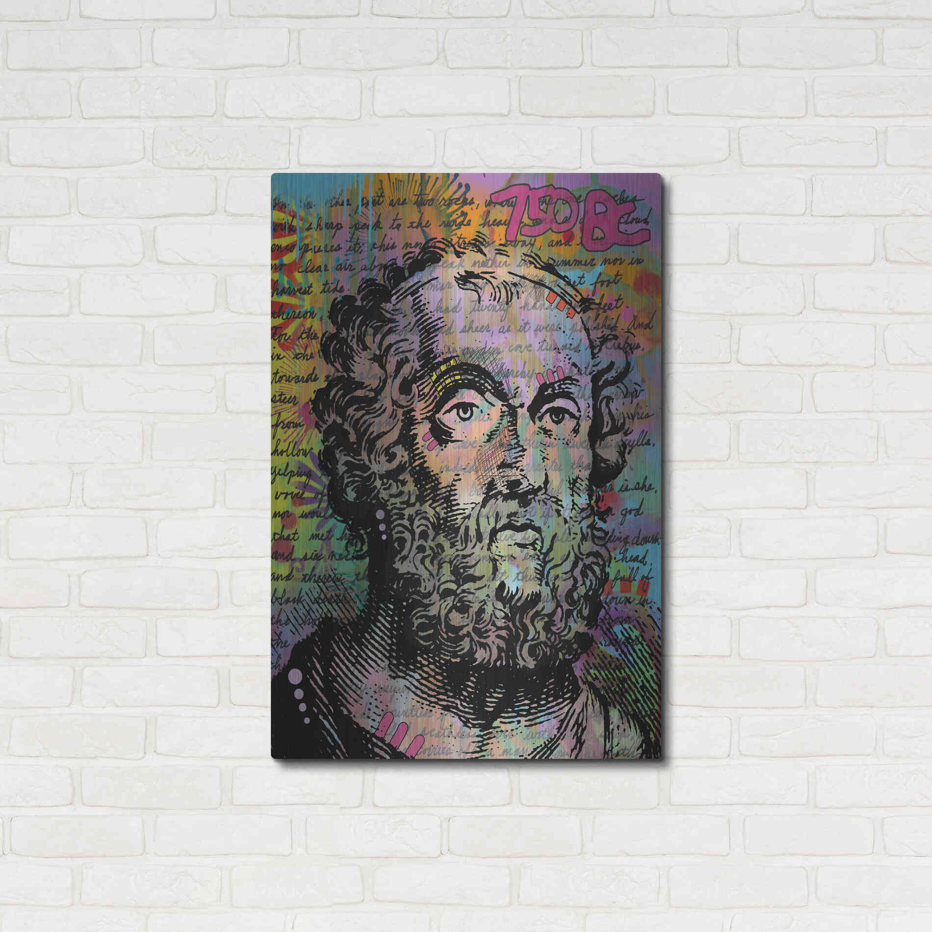 Luxe Metal Art 'Homer' by Dean Russo, Metal Wall Art,24x36