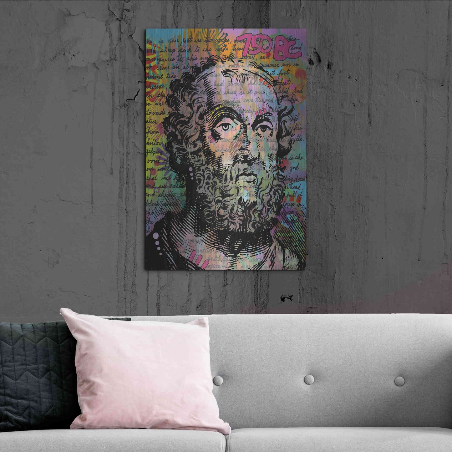 Luxe Metal Art 'Homer' by Dean Russo, Metal Wall Art,24x36