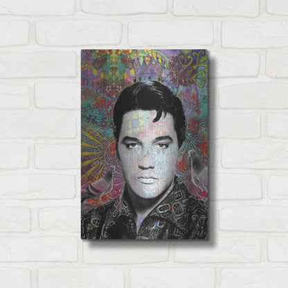 Luxe Metal Art 'King Elvis' by Dean Russo, Metal Wall Art,12x16