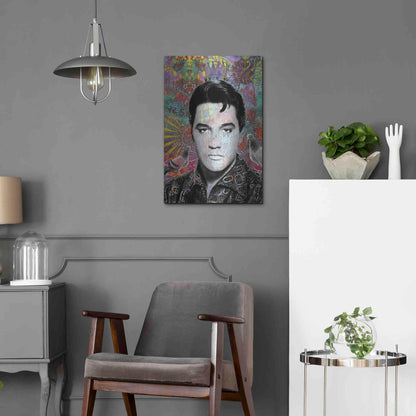 Luxe Metal Art 'King Elvis' by Dean Russo, Metal Wall Art,16x24