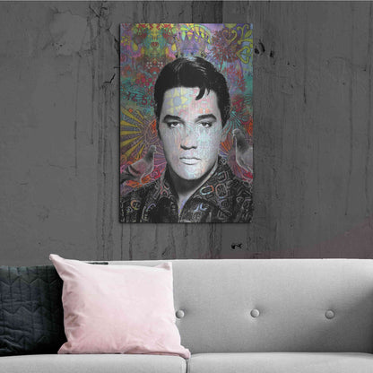 Luxe Metal Art 'King Elvis' by Dean Russo, Metal Wall Art,24x36