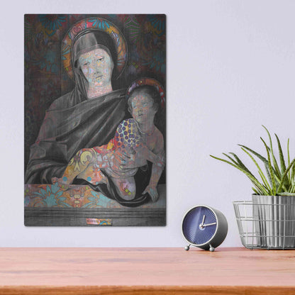 Luxe Metal Art 'Madonna And Child' by Dean Russo, Metal Wall Art,12x16
